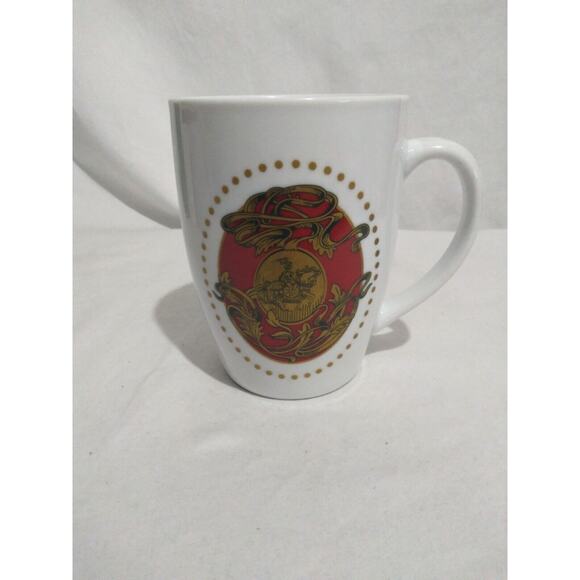 Godiva Chocolatier White Red Gold Crest Logo Coffee / Tea / Chocolate Mug - Picture 1 of 8